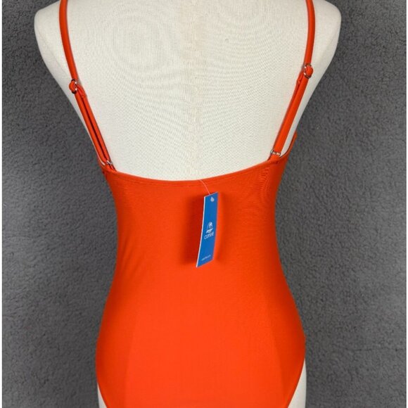Cupshe Women's One Piece Swimsuit Removable Pads Adjustable Straps Orange Sm NWT - Picture 5 of 8